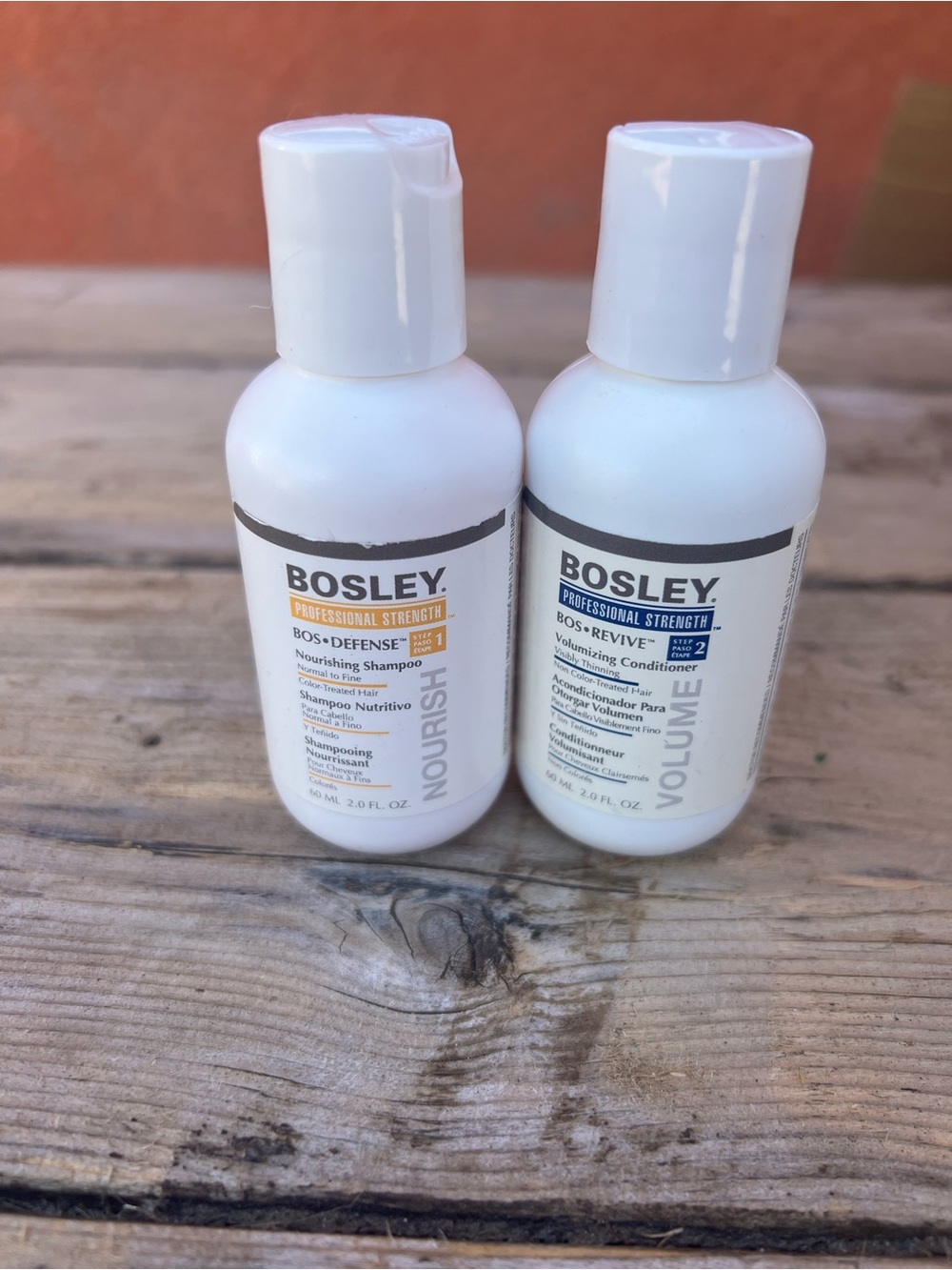 Bosley Nourish & Volume Travel Shampoo + Conditioner Set - 2oz